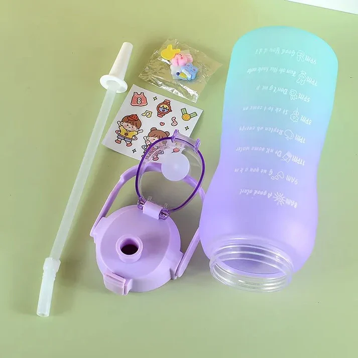 3Pcs Leakproof Water Bottle with Times - Image 10