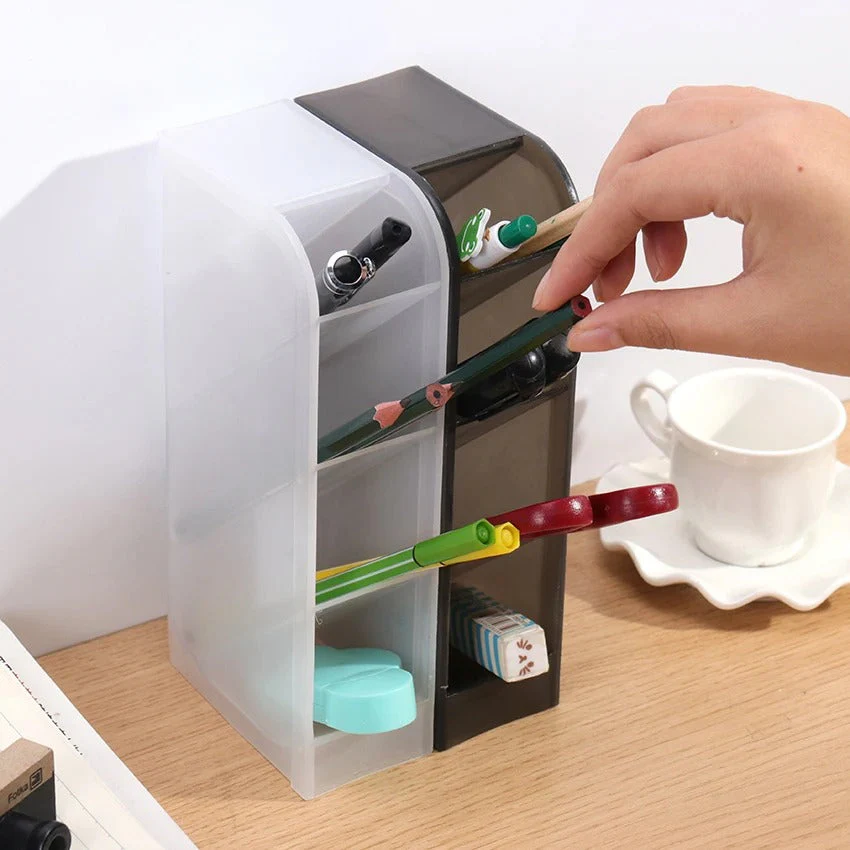 4 Grids Multifunction Desktop Pen Holder - Image 2