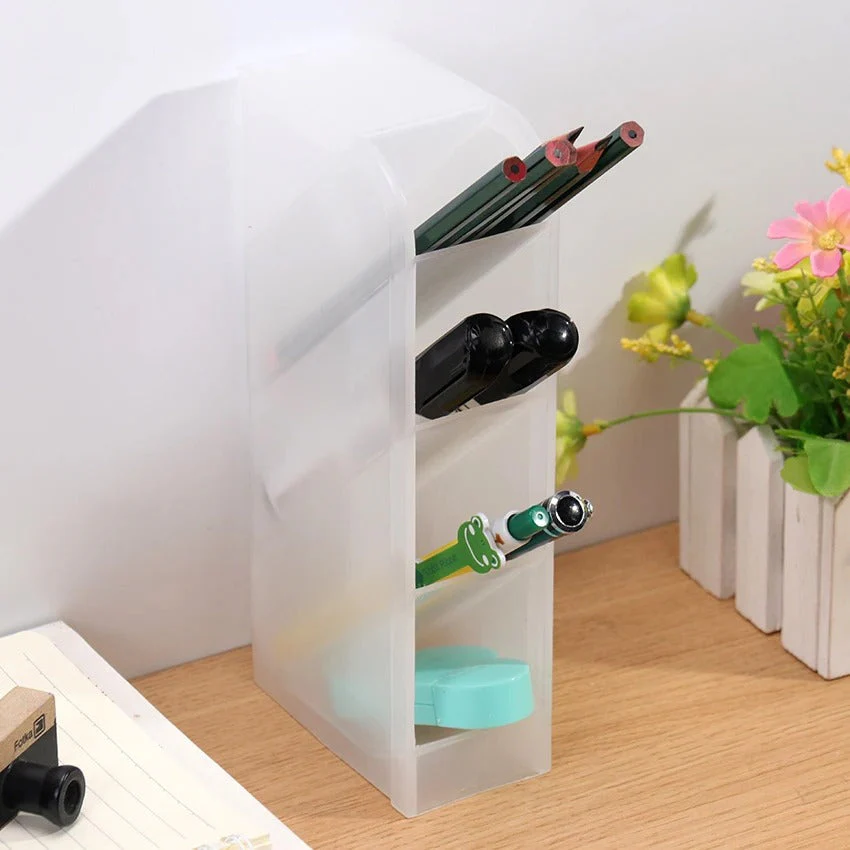 4 Grids Multifunction Desktop Pen Holder - Image 4
