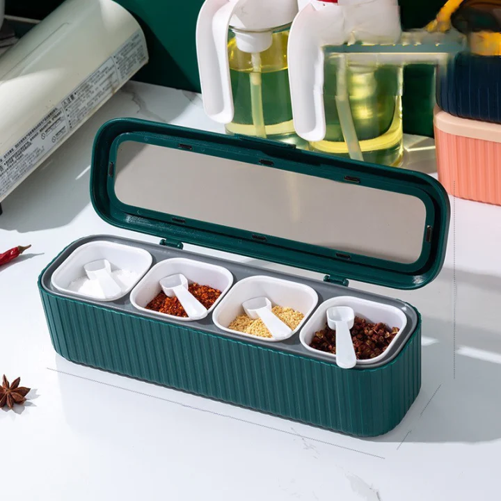 4 Grids Seasoning Box Spice Jar - Image 4