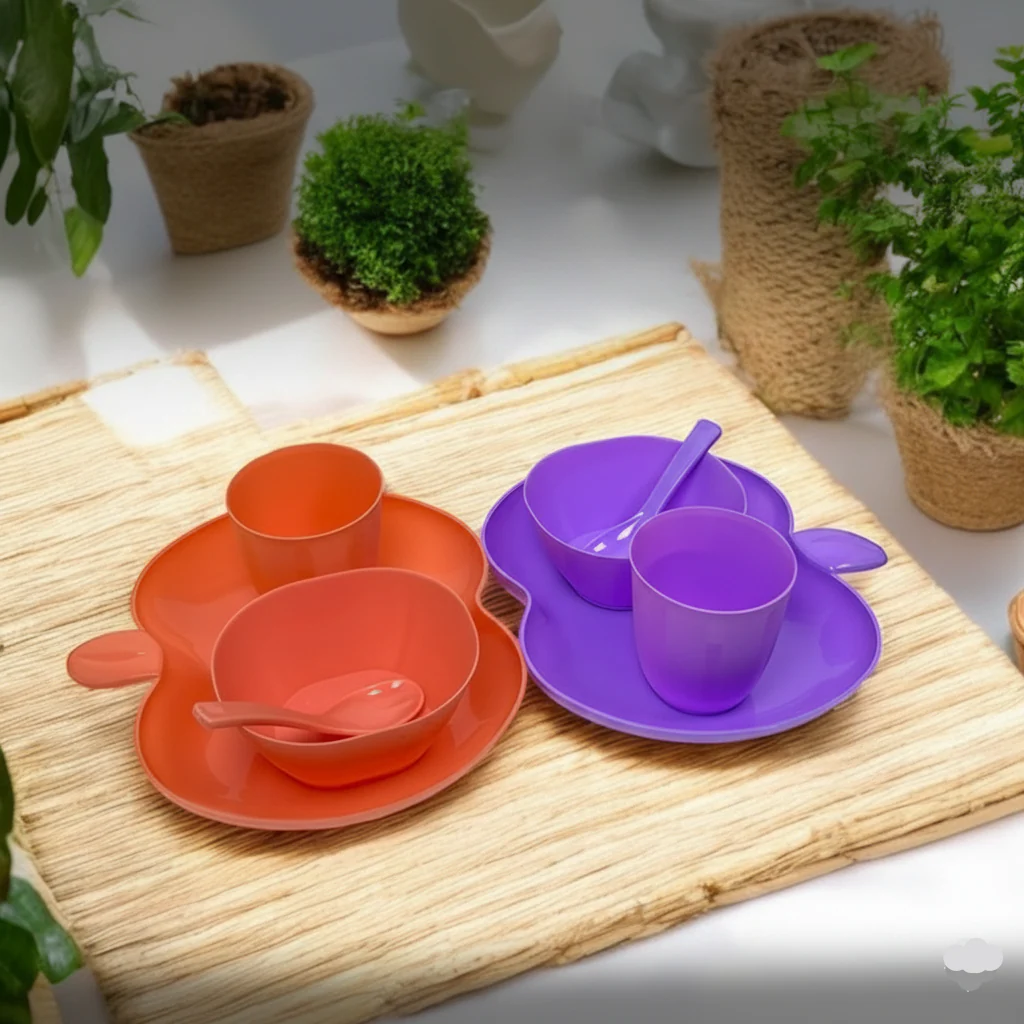 4 In 1 Kids Plastic Dinner Set - Image 3