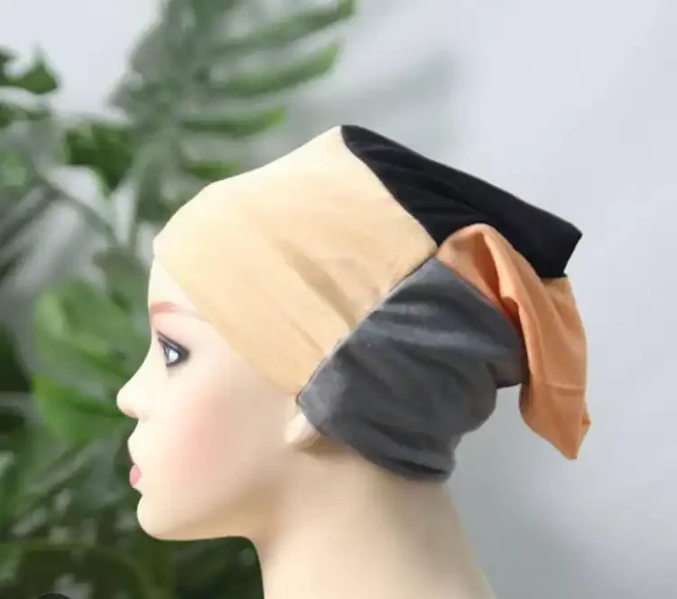 4 in 1 Muslim hijab cap Random Colors - Image 5