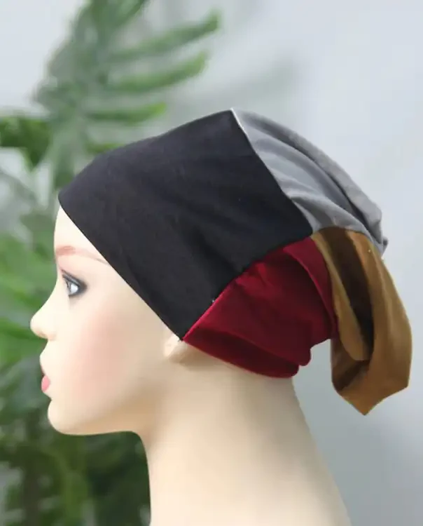 4 in 1 Muslim hijab cap Random Colors - Image 6