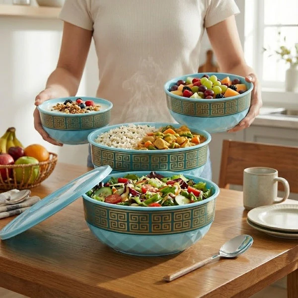 4 In 1 Plastic Durable Bowl Set - Image 2