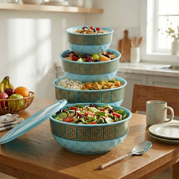 4 In 1 Plastic Durable Bowl Set - Image 3