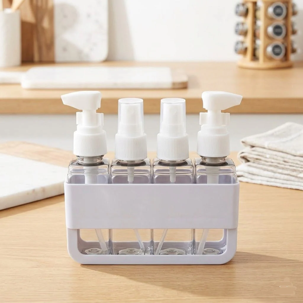 4 in 1 Travel Leak Proof Refillable Liquid Bottles - Image 2
