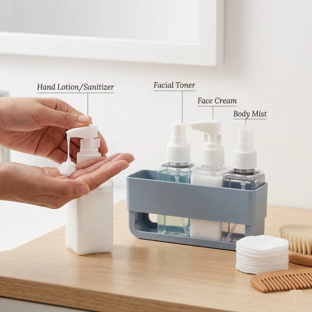 4 in 1 Travel Leak Proof Refillable Liquid Bottles - Image 3