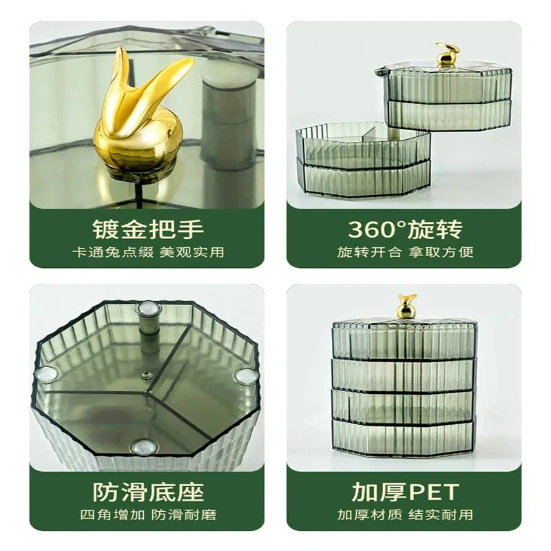 4 Layer Rotating Jewelry Storage Organizer - Image 6