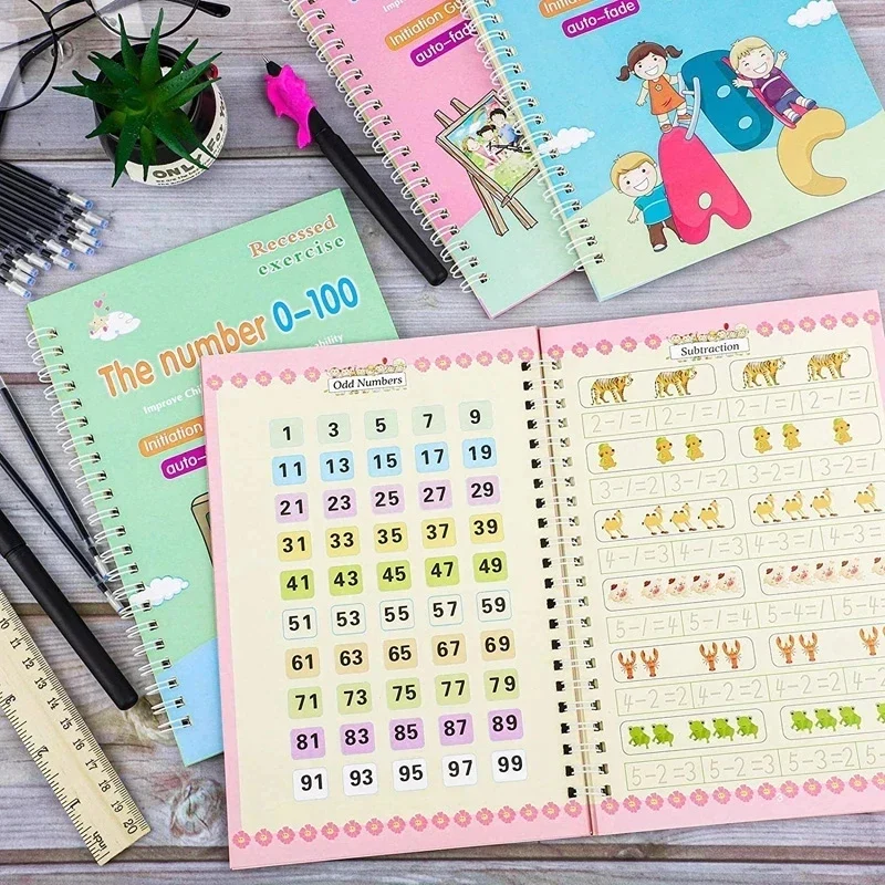 Sank Magic Practice Copybook Pen Preschools Kids 4-Pcs - Image 2