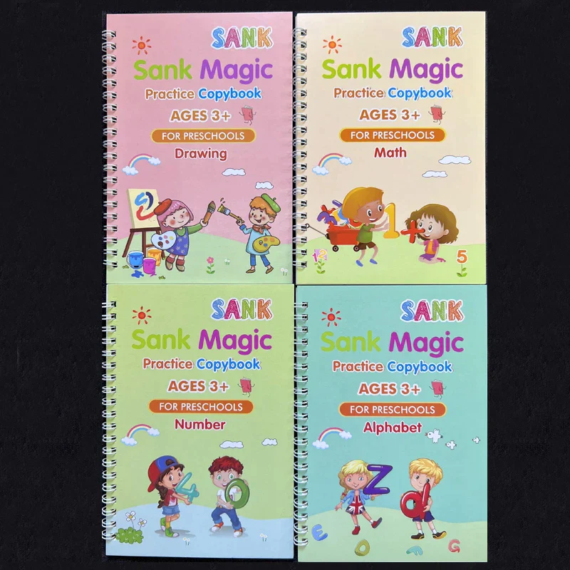 Sank Magic Practice Copybook Pen Preschools Kids 4-Pcs - Image 4
