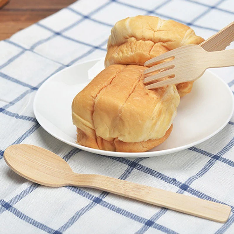 Pack Of 12 - 4Pc Each Disposable Bamboo Knife, Fork and Spoon Set - Image 4