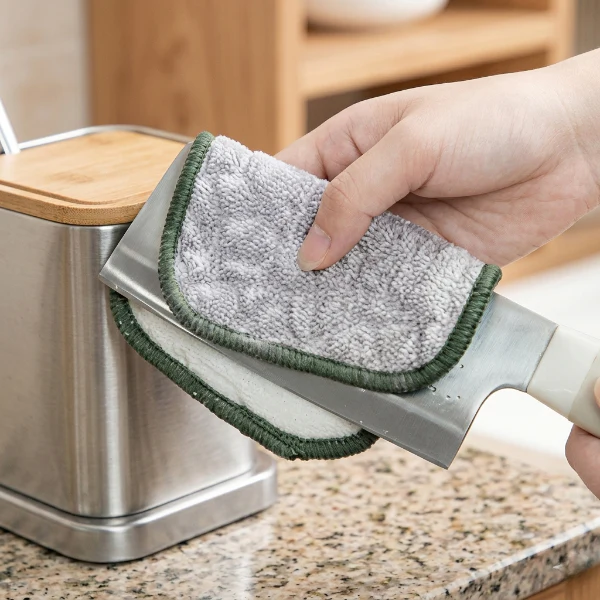 4Pcs Double-Side Dishwashing Sponge - Image 4
