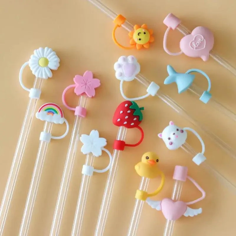 4PCs Silicon Tumbler Straw Cover (Random Covers)