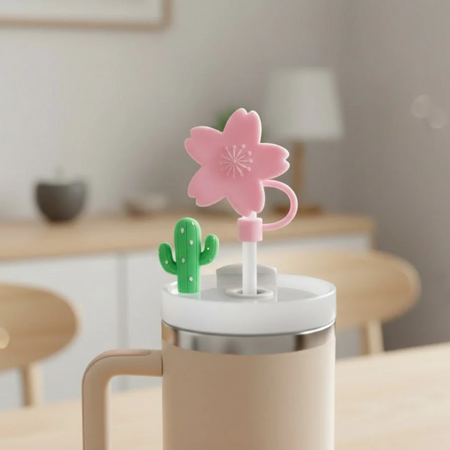 4PCs Silicon Tumbler Straw Cover (Random Covers) - Image 2