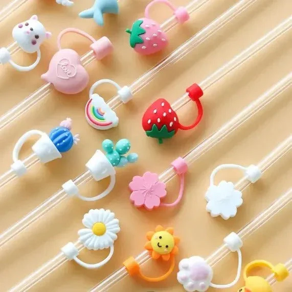 4PCs Silicon Tumbler Straw Cover (Random Covers) - Image 3