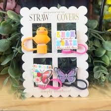 4PCs Silicon Tumbler Straw Cover (Random Covers) - Image 4