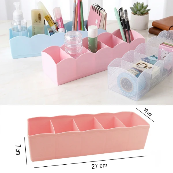 5 Grid Plastic Storage Organizer - Image 3