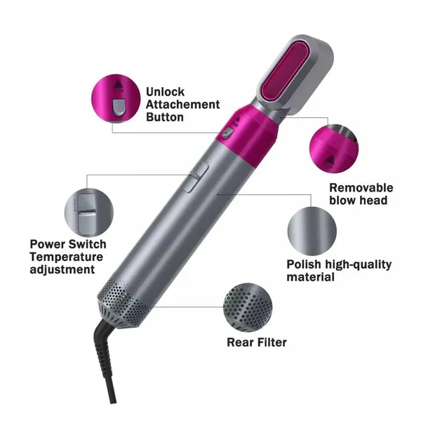 5 In 1 Hot Hair Styler Straightener - Image 3