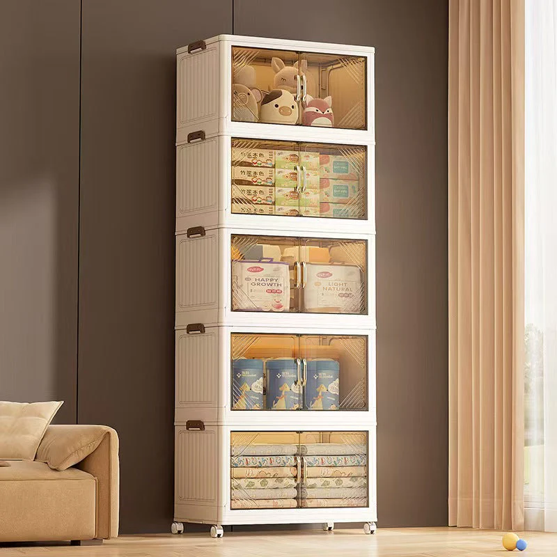 5 Layer Storage Cabinet with Transparent Doors - Image 3