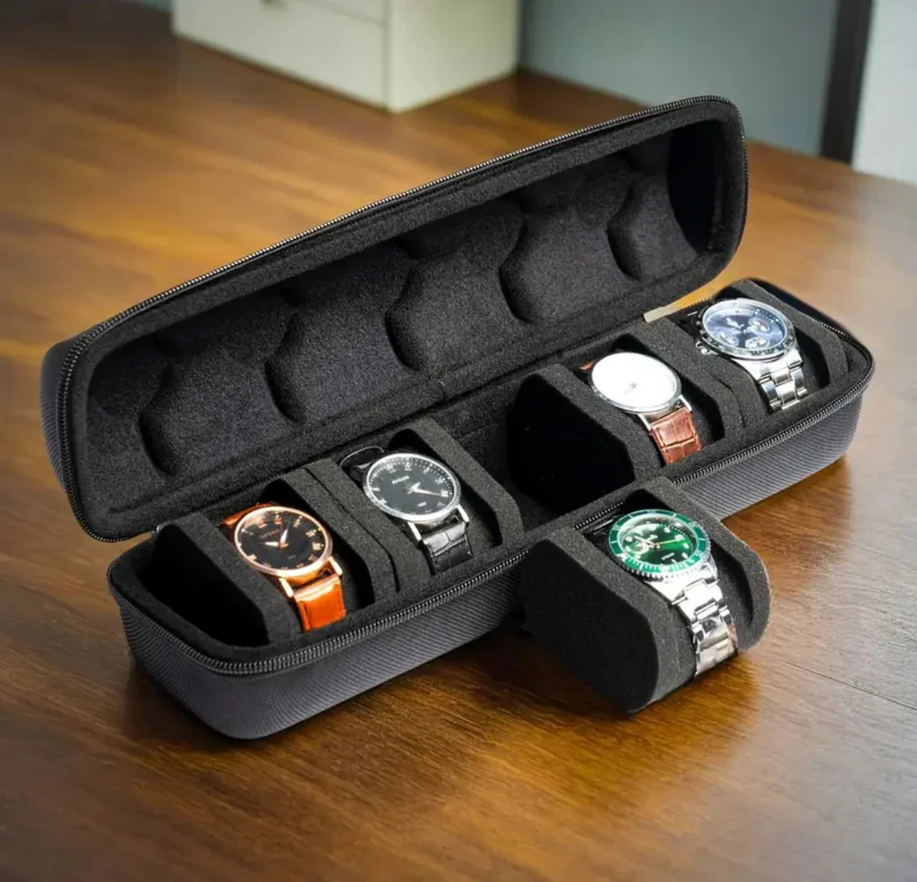 5 Slot Hard-Shell Watch Storage Organizer - Image 2