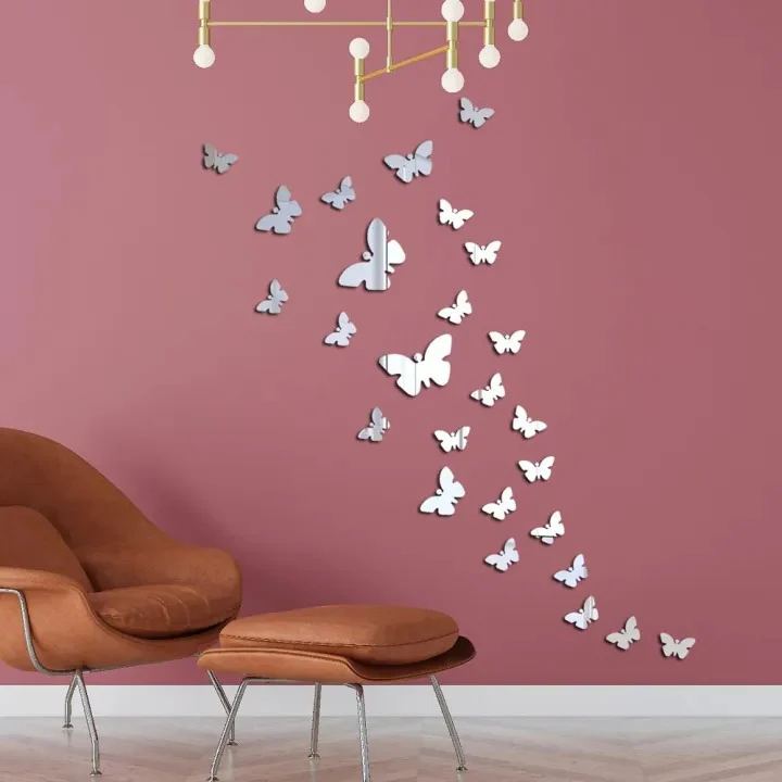 50 Pcs Mini Acrylic Mirror Butterflies - Image 4