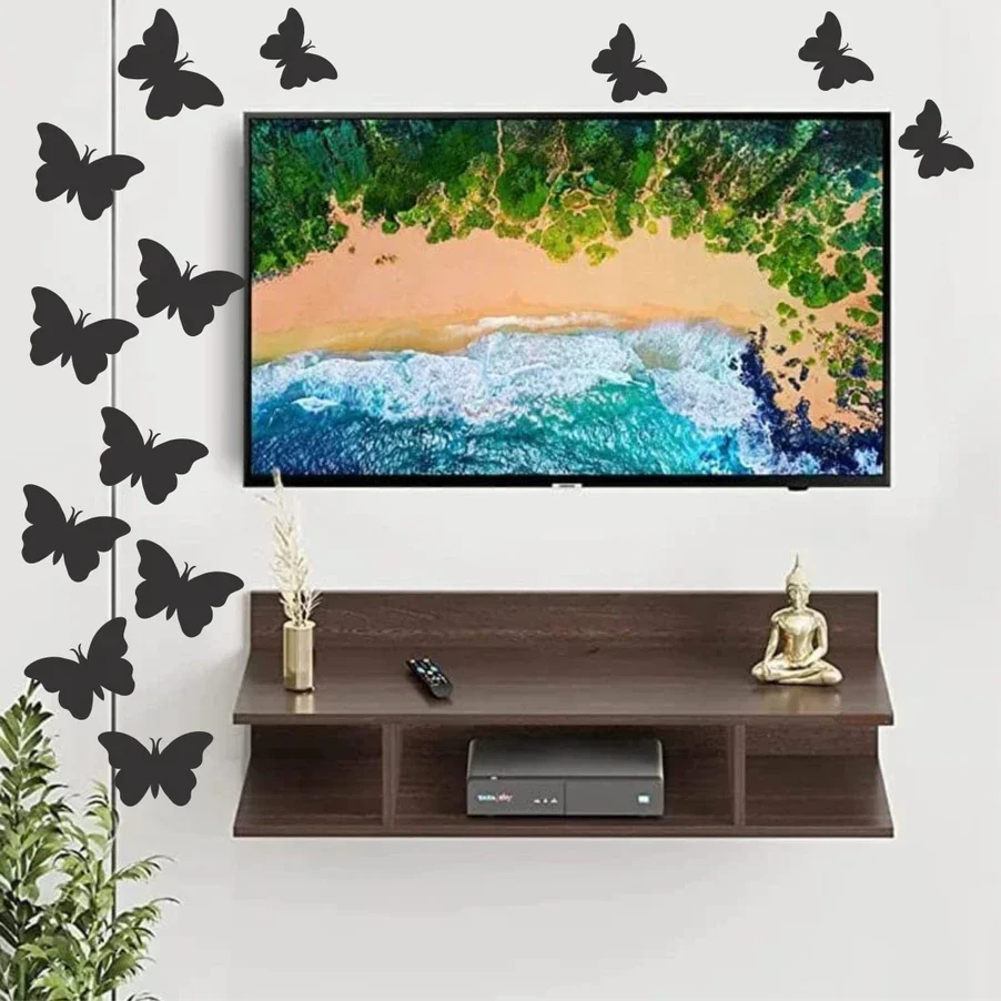 50PCs Wooden Butterfly Wall Sticker - Image 2