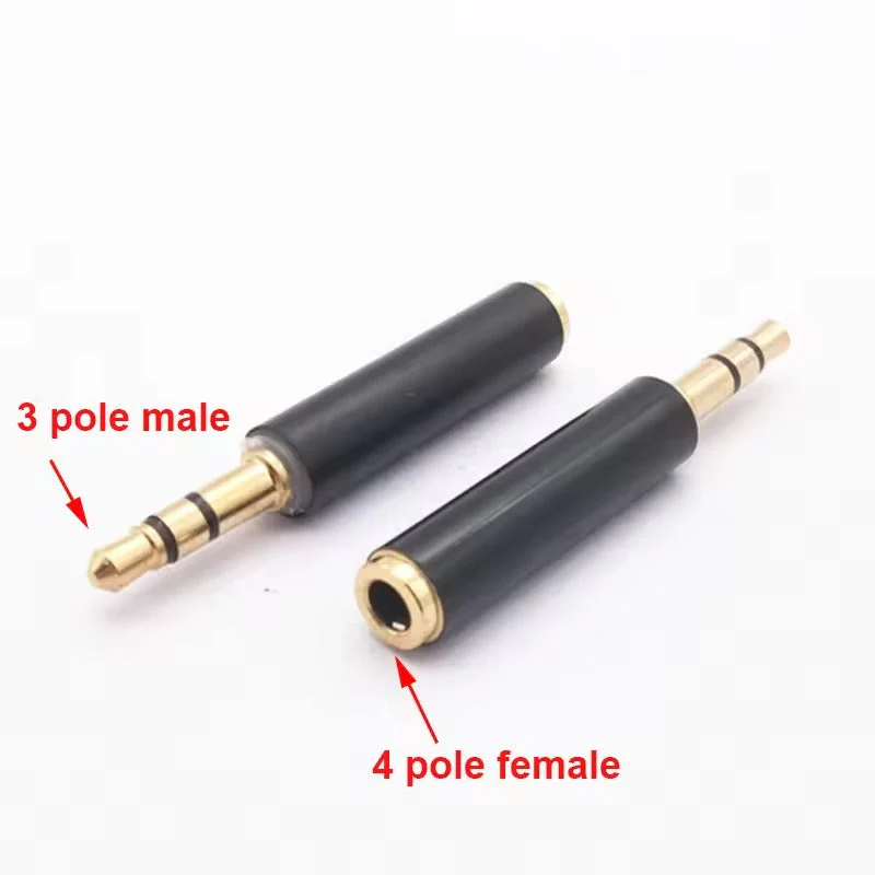 Pack of 5 3.5mm Stereo 3 Pole Male to 4 Pole 3 Ring Female Audio Adapter Converter - Image 2
