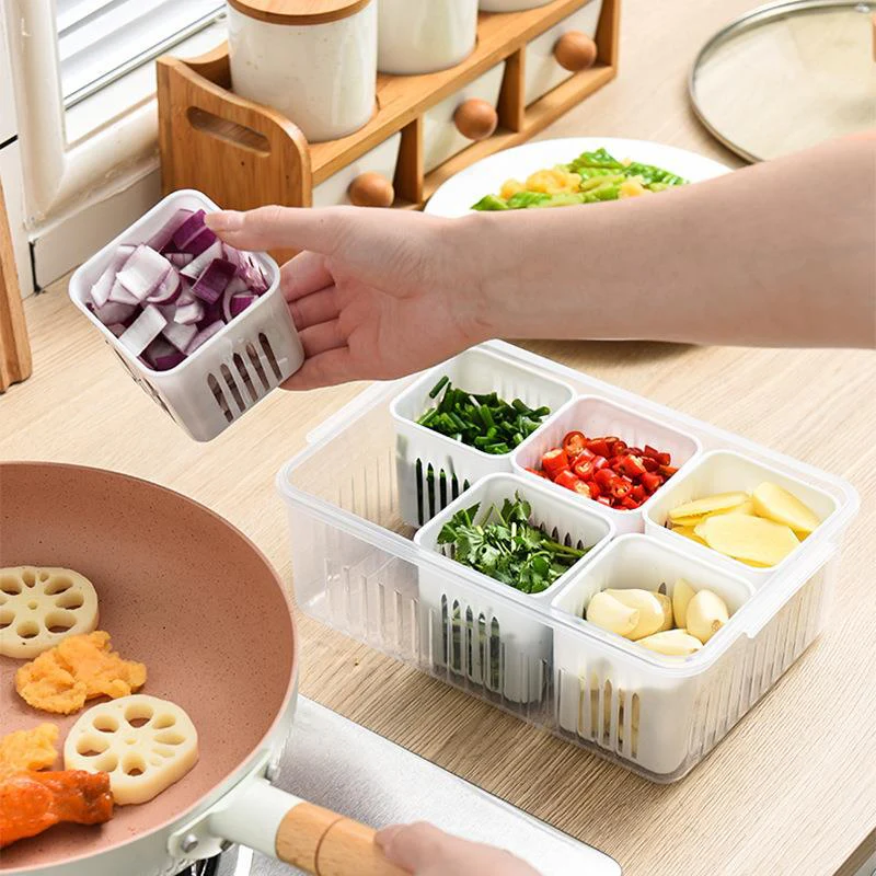 6 Grid Refrigerator drain storage Box - Image 2