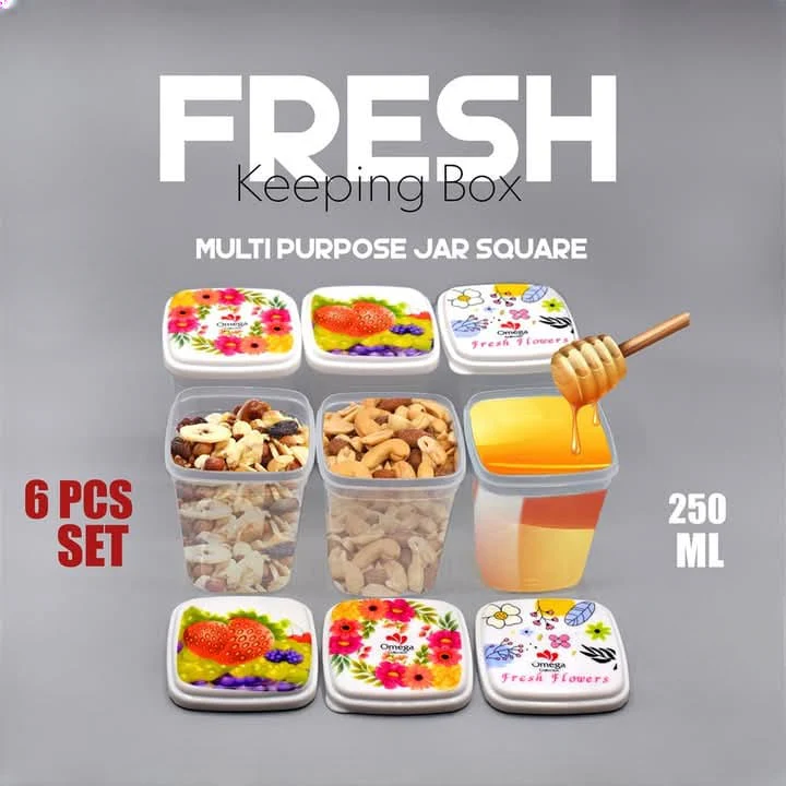 6 PCs Multipurpose 250ml Storage Jar Set - Image 2