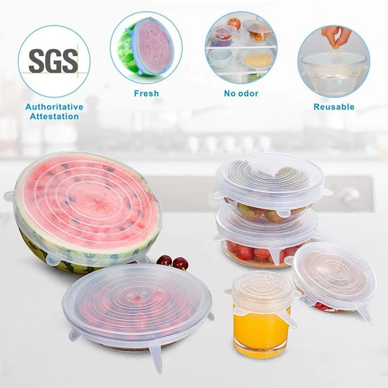 6 Pieces Silicon Lids - Image 2