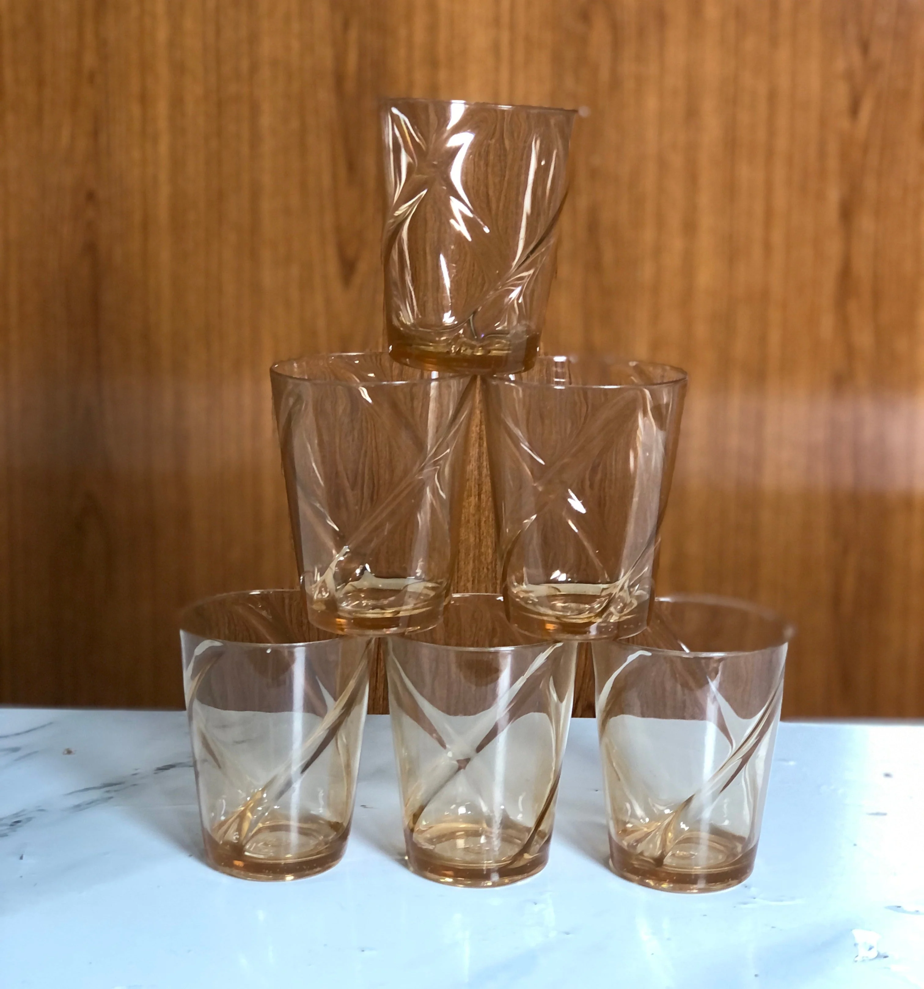 6pc Acrylic Glass Set with Box - Image 3