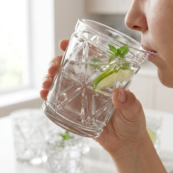 6PCs Diamond Cut Glass Set - Image 2