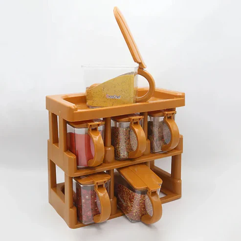 6pcs Spice Rack with Spoon - Image 3
