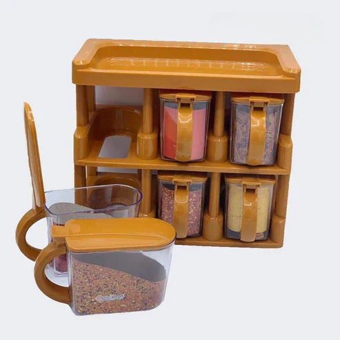 6pcs Spice Rack with Spoon - Image 5