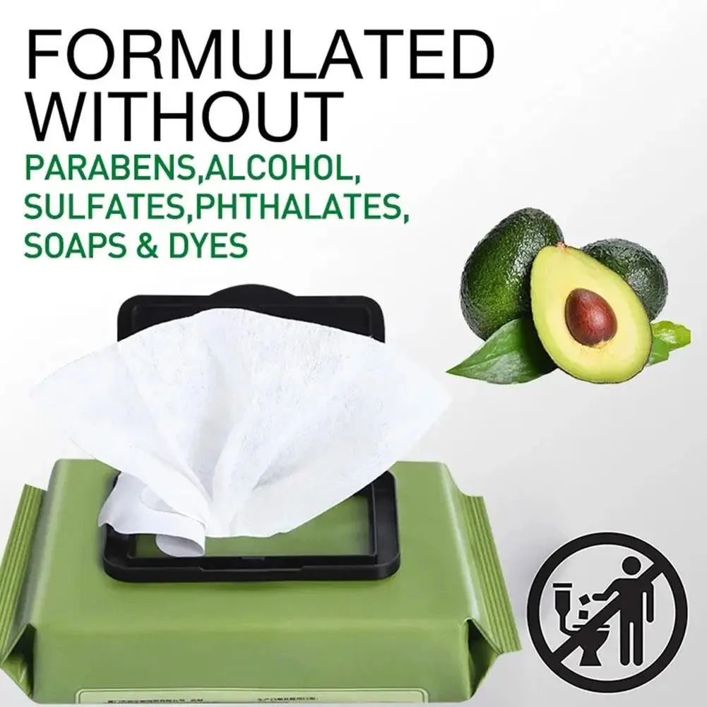 80PCs Avocado OIl Makeup Remover Wipes - Image 3