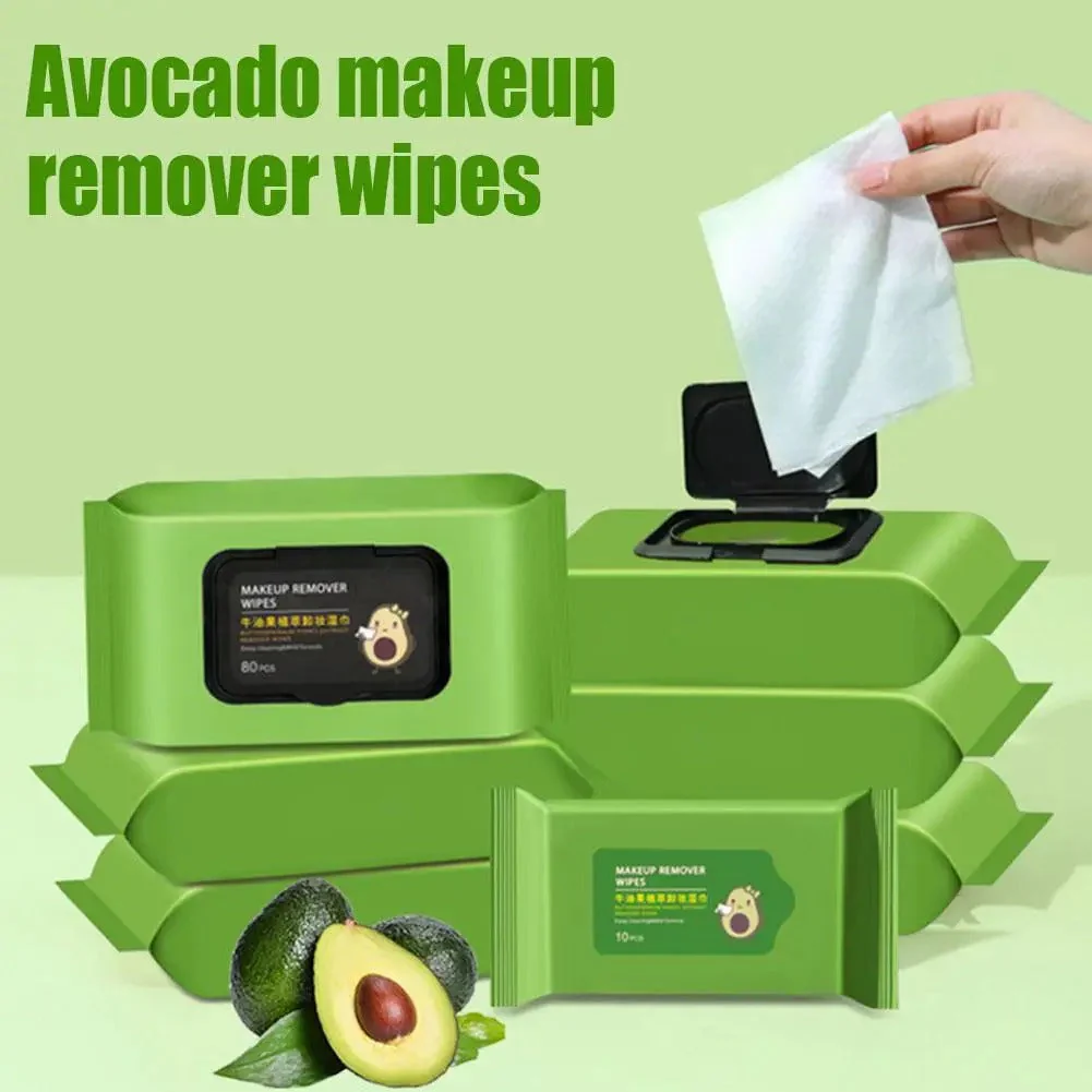 80PCs Avocado OIl Makeup Remover Wipes - Image 4