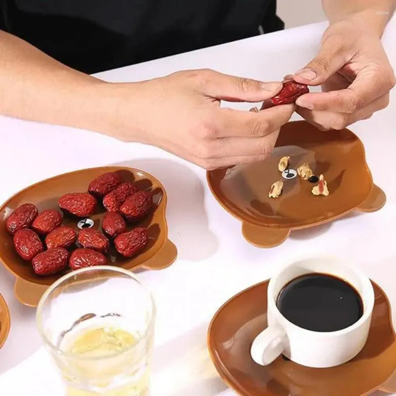 8Pcs Creative Bear Shape Plate Set - Image 2