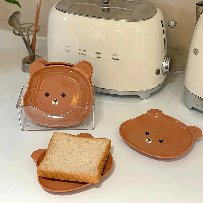 8Pcs Creative Bear Shape Plate Set - Image 3