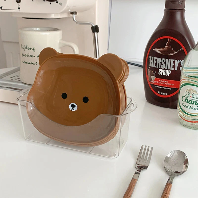 8Pcs Creative Bear Shape Plate Set - Image 5