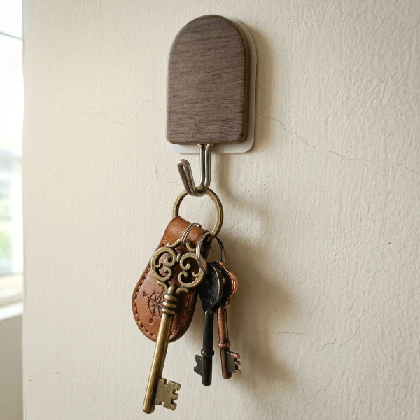 9PCs Set Wooden Self-Adhesive Wall Hook - Image 3