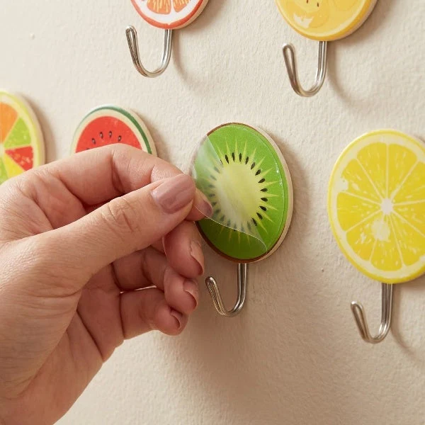 9PCs Fruits Shape Sticky Wall Hooks - Image 3