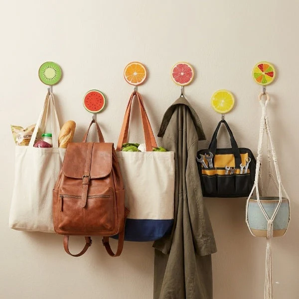 9PCs Fruits Shape Sticky Wall Hooks - Image 4