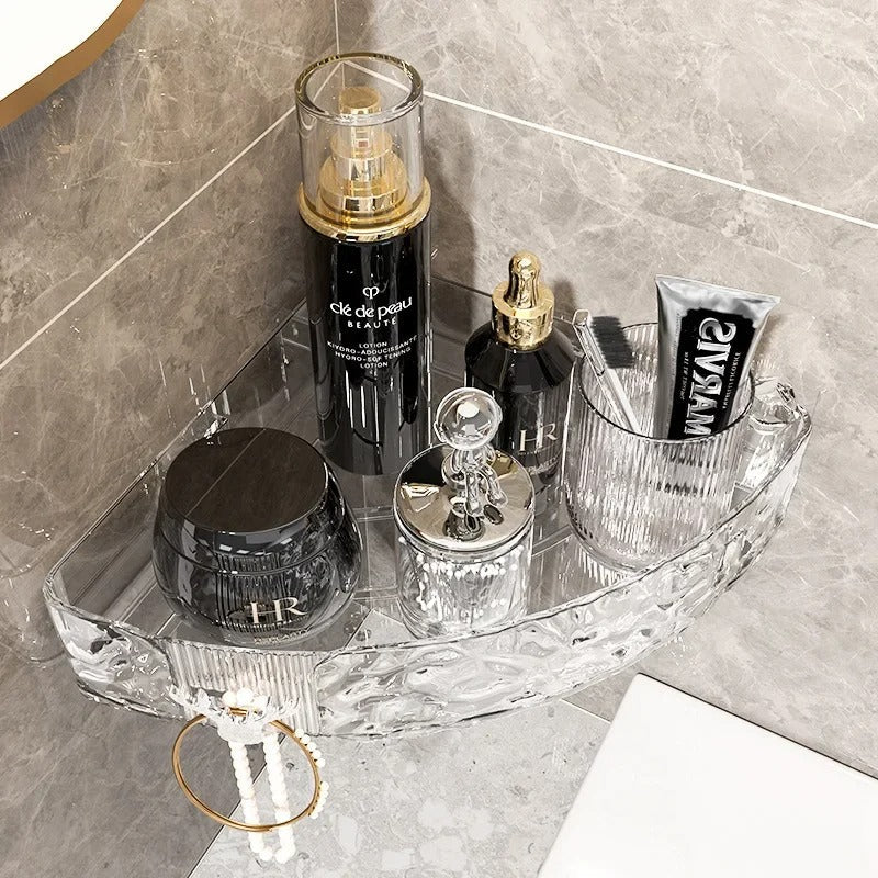 Acrylic Self Adhesive Bathroom Corner Shelf - Image 4