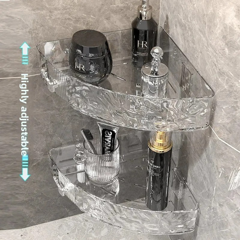 Acrylic Self Adhesive Bathroom Corner Shelf - Image 6