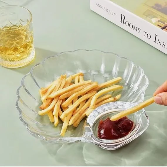Acrylic Shaped Shell Dumpling Plate