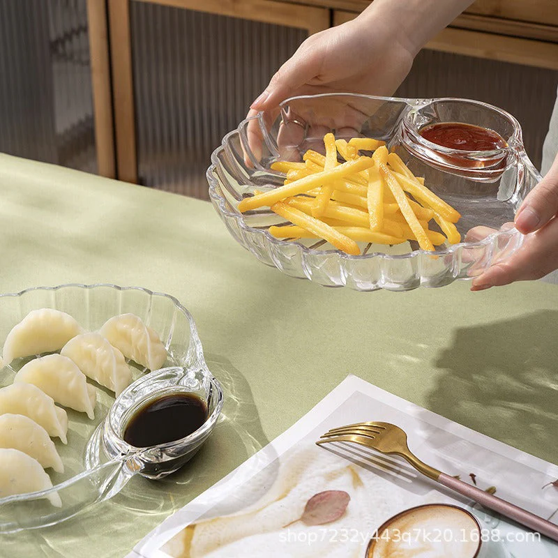 Acrylic Shaped Shell Dumpling Plate - Image 2