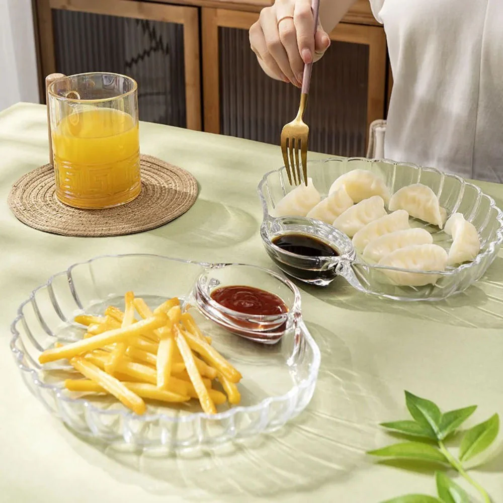 Acrylic Shaped Shell Dumpling Plate - Image 3
