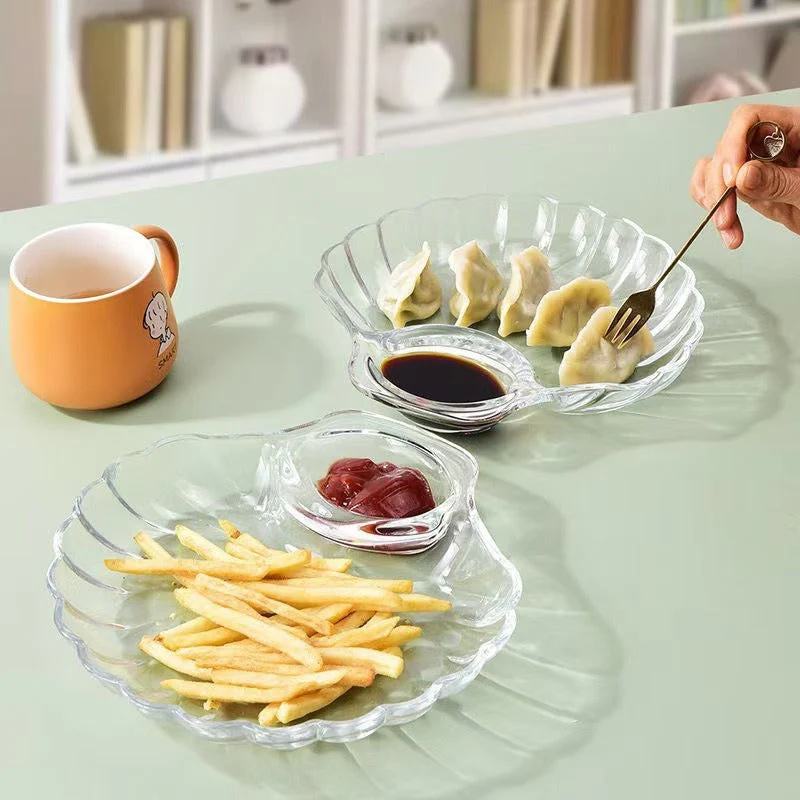 Acrylic Shaped Shell Dumpling Plate - Image 4
