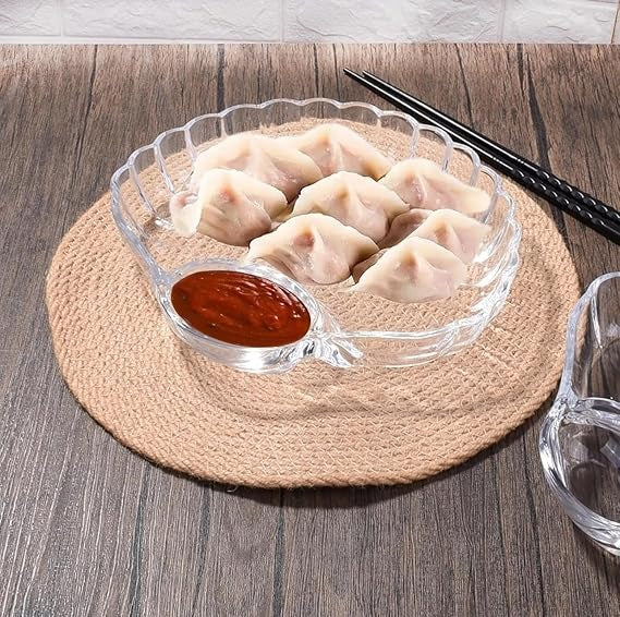 Acrylic Shaped Shell Dumpling Plate - Image 5