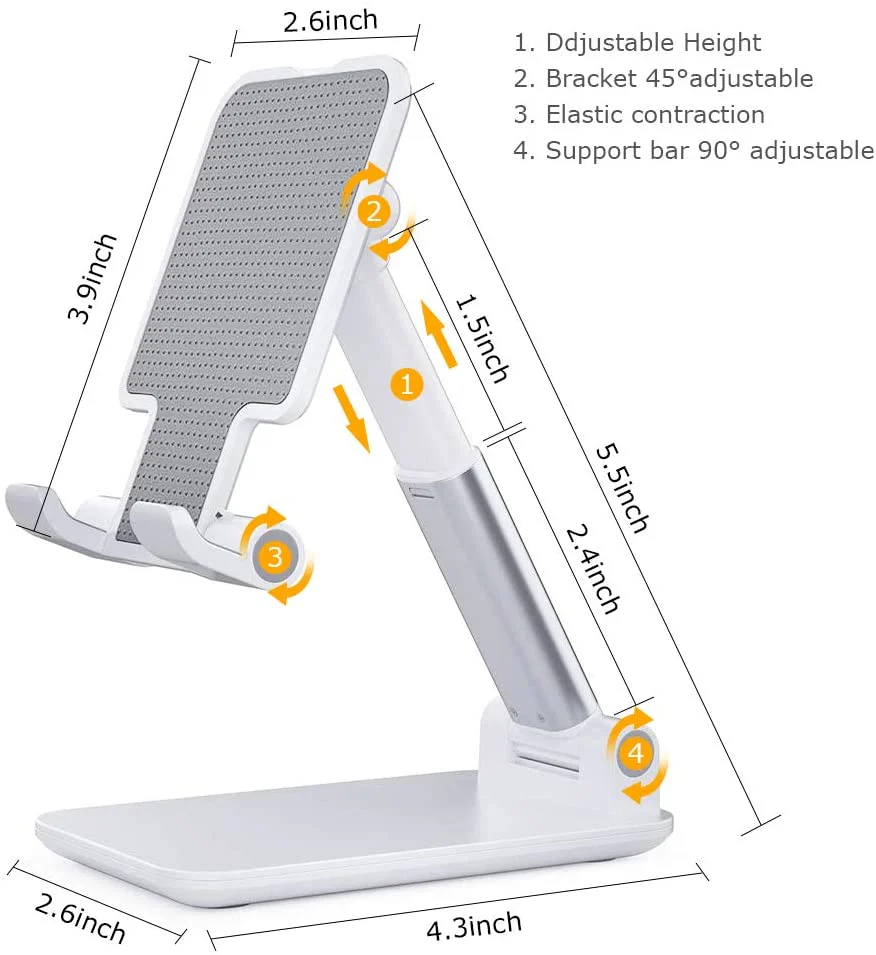 Adjustable Cell Phone Stand, Foldable Portable Phone Holder - Image 2
